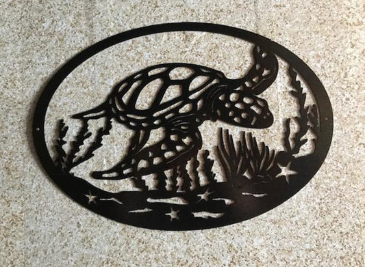 Sea Turtle Metal Wall Art