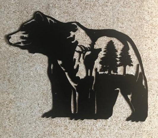 Bear Metal Wall Art