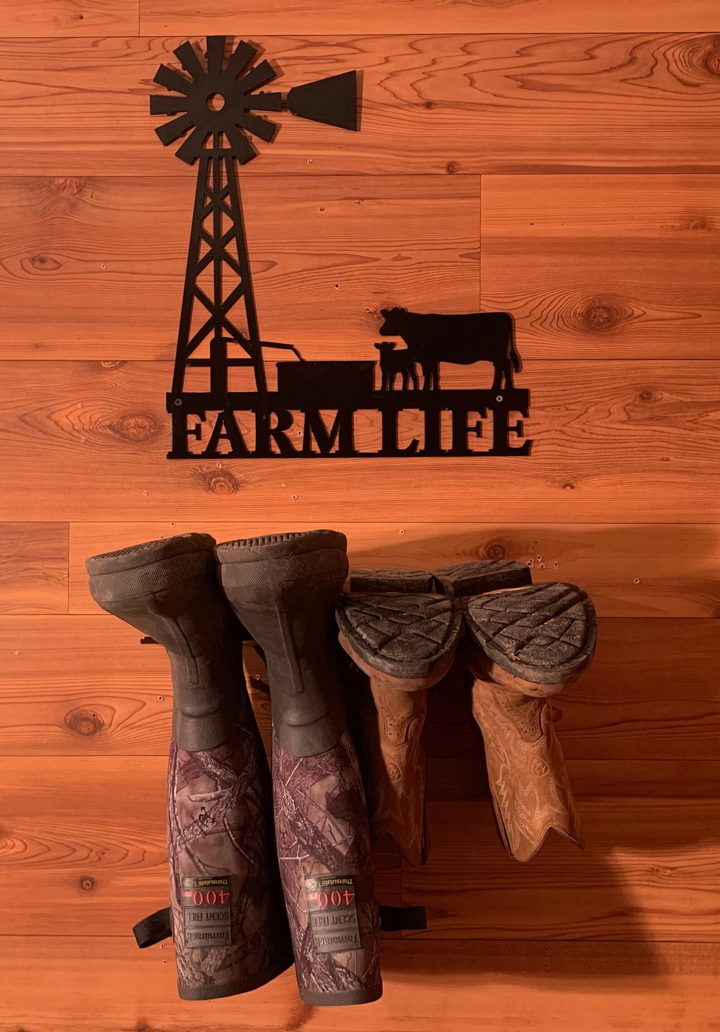 "Farm Life" Boot Holder